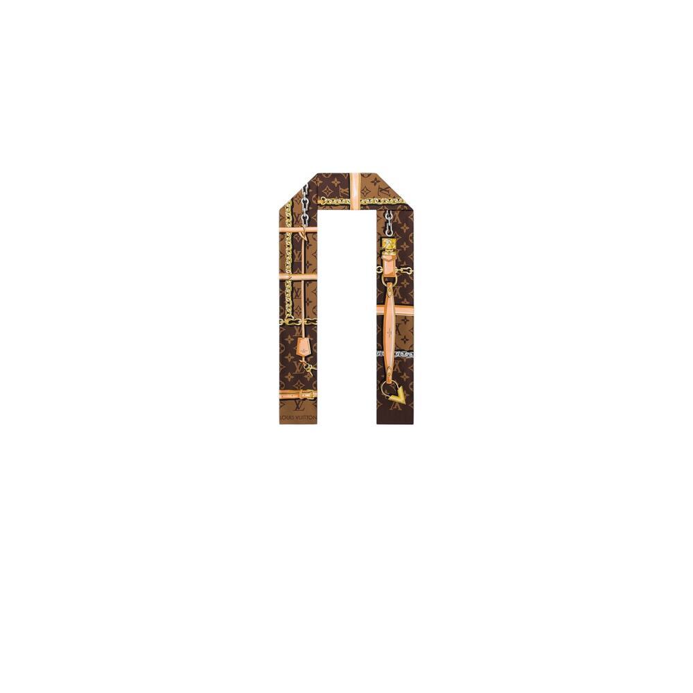 Louis Vuitton Women's Brown Silk Monogram Confidential Bandeau Headband - Picture 4 of 11
